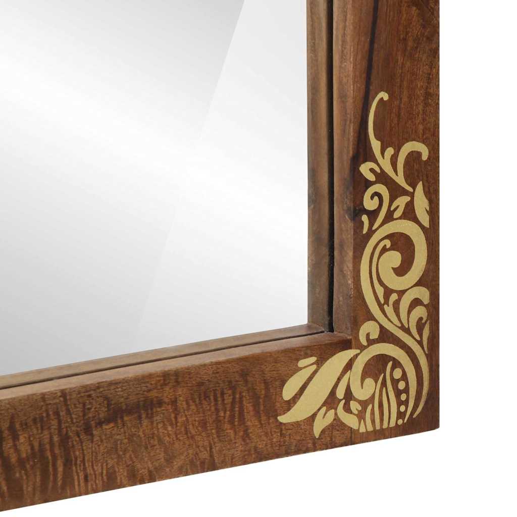 Badezimmerspiegel Braun 50 x 70 x 3 cm Massivholz Mango