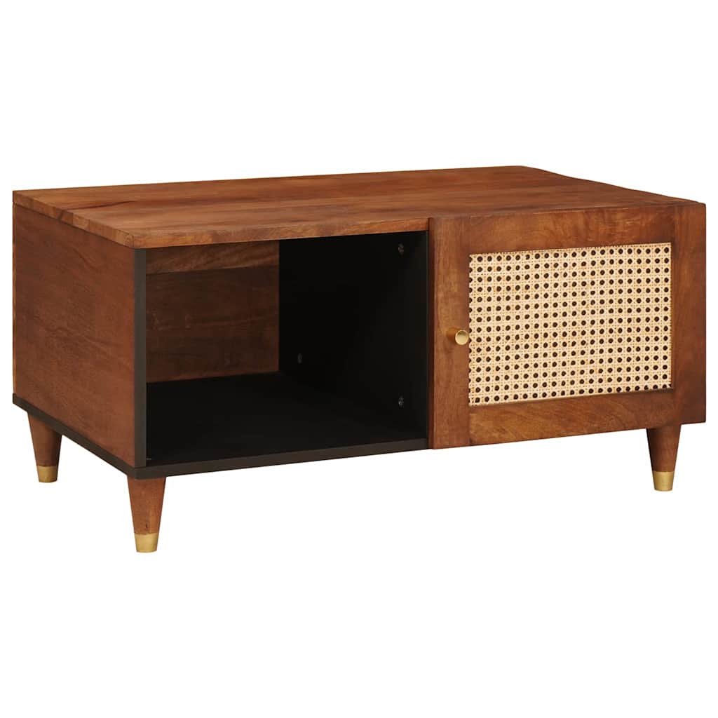 Kaffee-Tische Braun 80 x 50 x 40 cm Rohr und massives Mangoholz