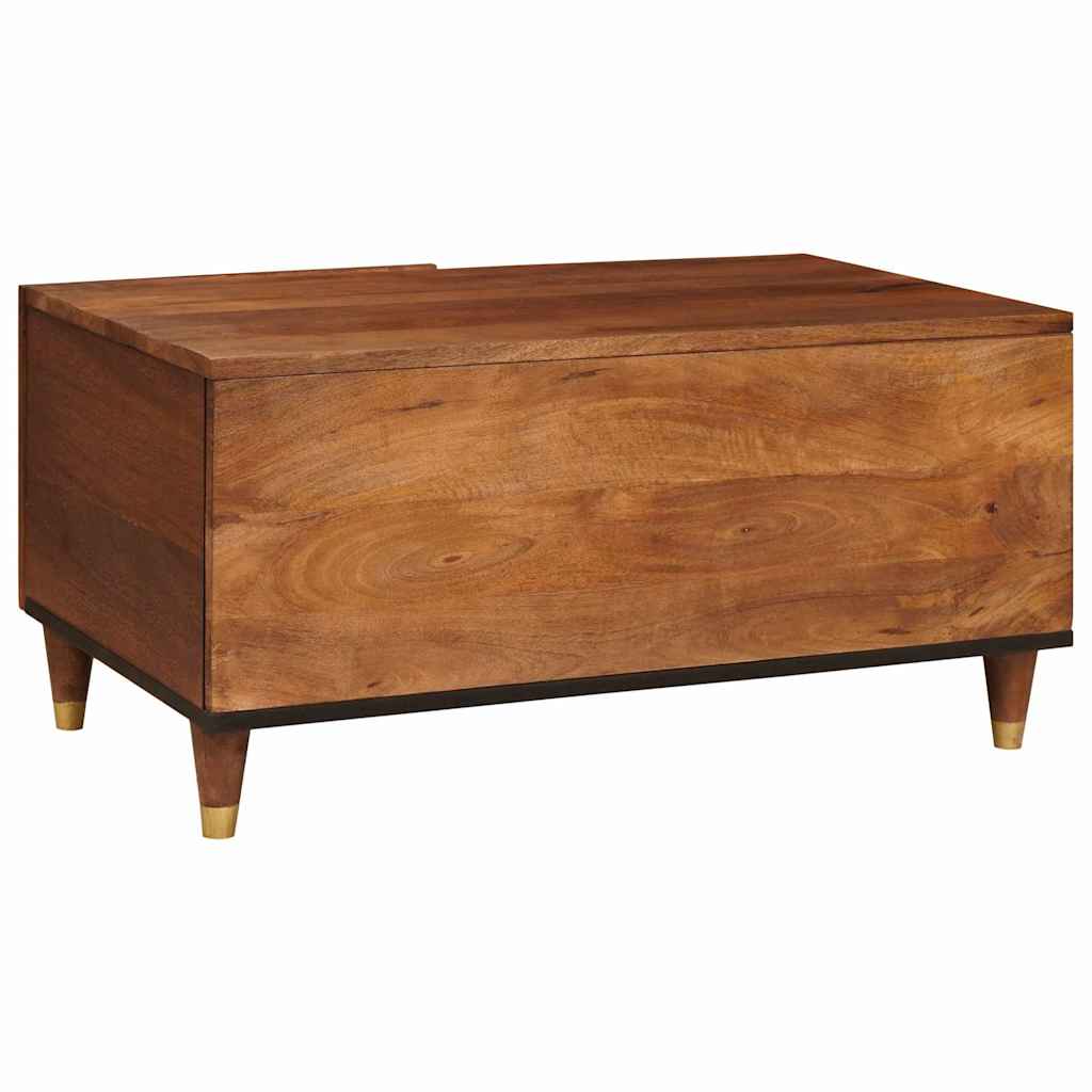 Kaffee-Tische Braun 80 x 50 x 40 cm Rohr und massives Mangoholz