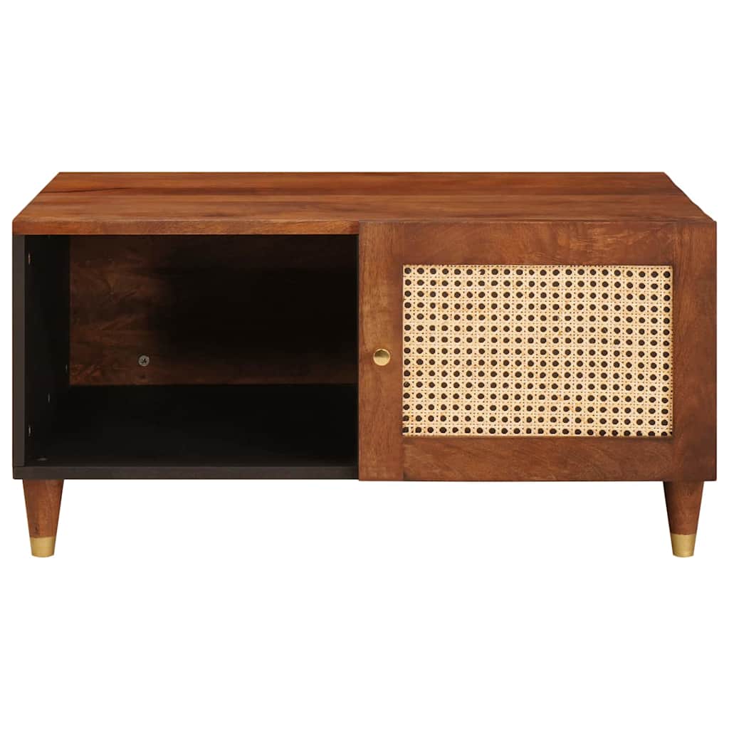 Kaffee-Tische Braun 80 x 50 x 40 cm Rohr und massives Mangoholz