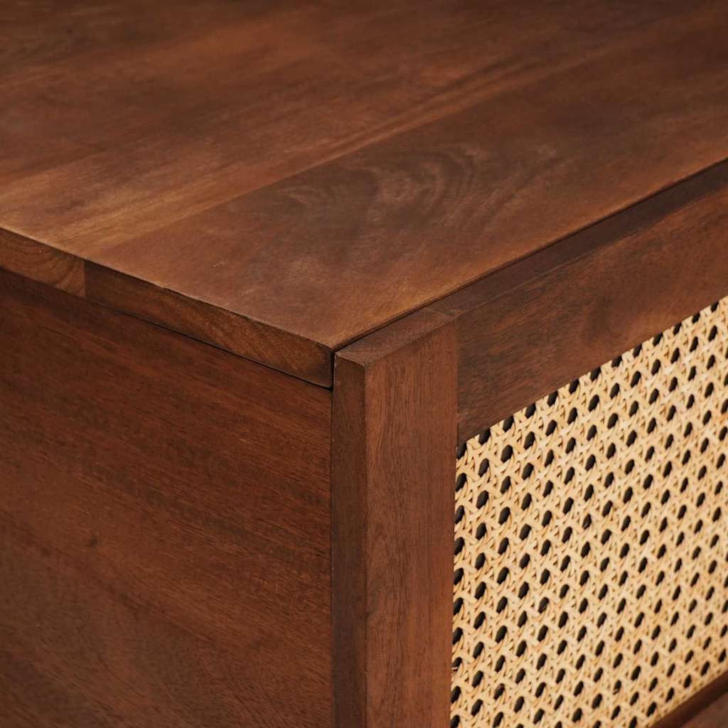 Kaffee-Tische Braun 80 x 50 x 40 cm Rohr und massives Mangoholz