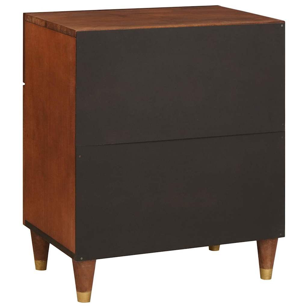 Nachttische Braun 50 x 33 x 60 cm Rohr und massives Mangoholz