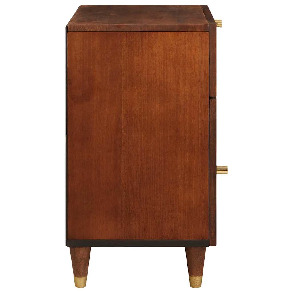 Nachttische Braun 50 x 33 x 60 cm Rohr und massives Mangoholz
