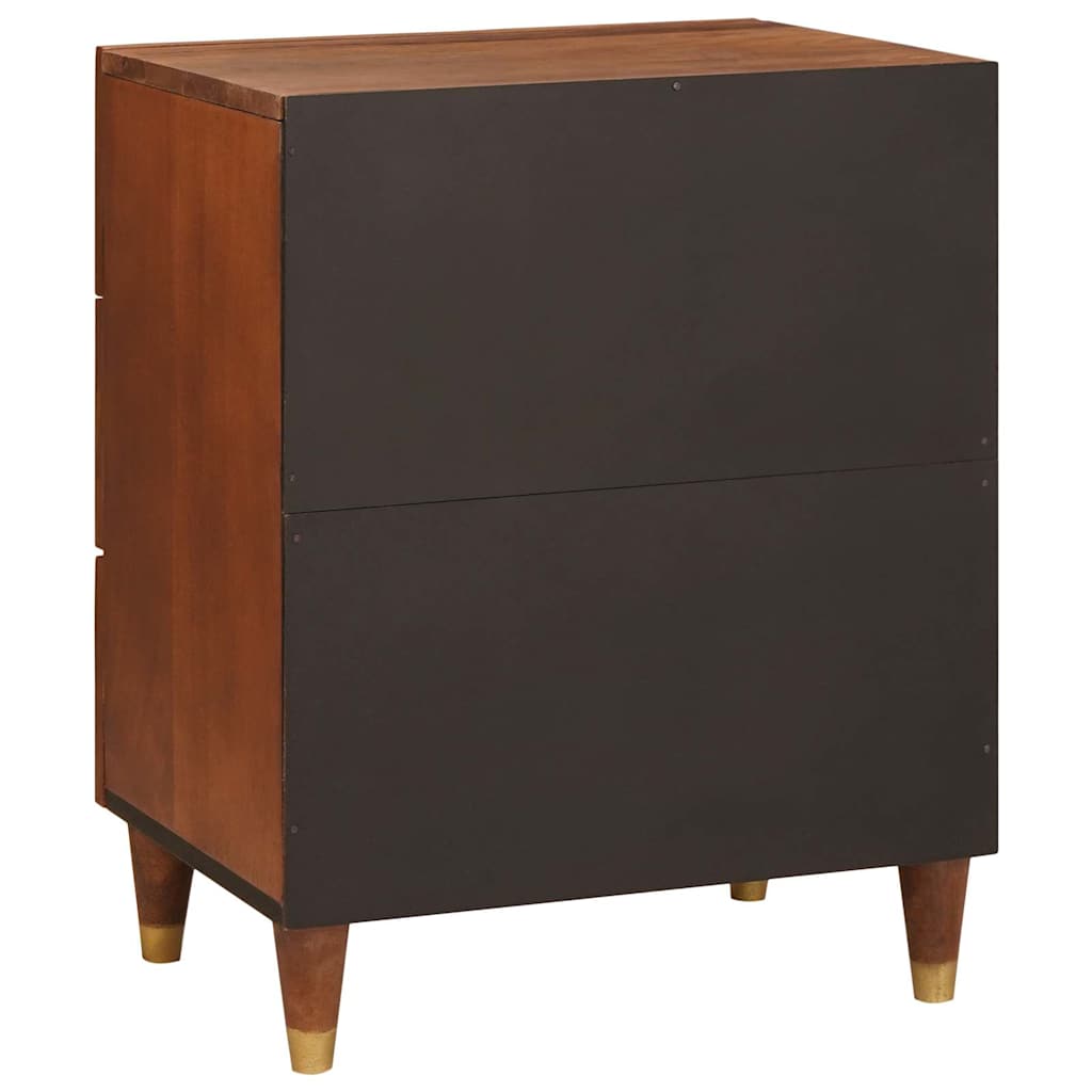 Nachttische Braun 50 x 33 x 60 cm Rohr und massives Mangoholz