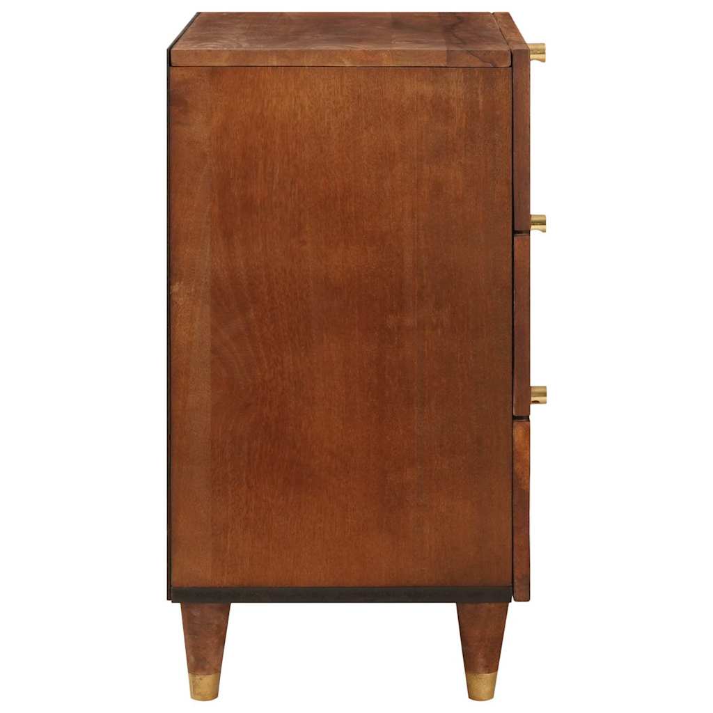 Nachttische Braun 50 x 33 x 60 cm Rohr und massives Mangoholz