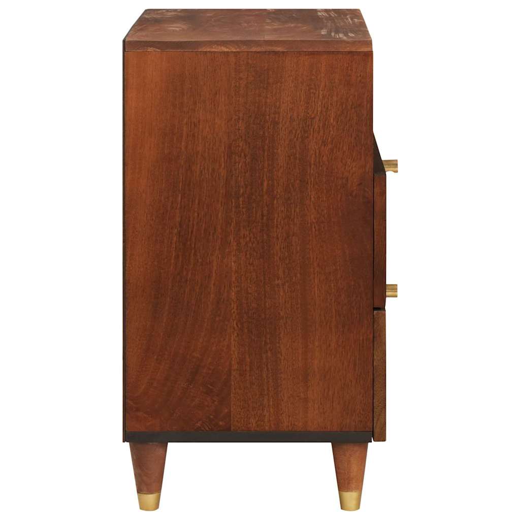 Nachttische Braun 50 x 33 x 60 cm Rohr und massives Mangoholz