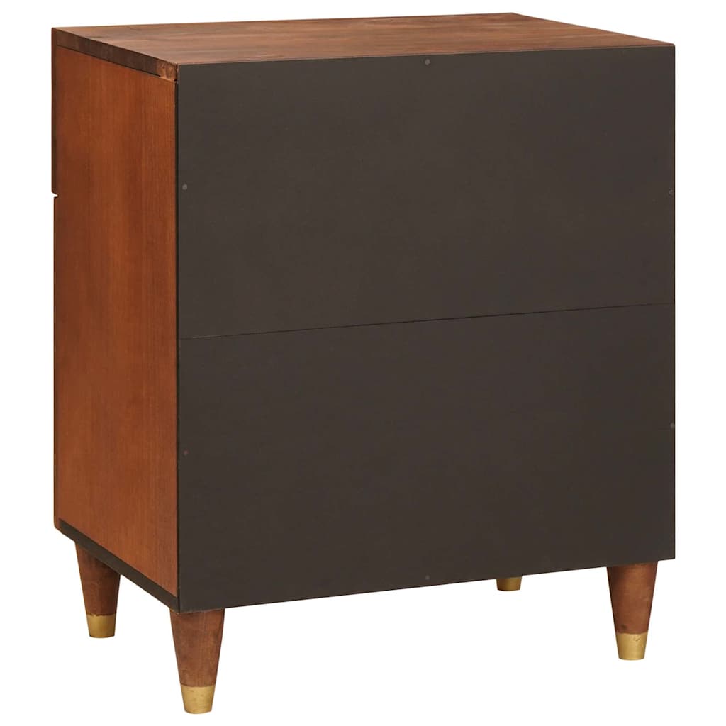 Nachttische Braun 50 x 33 x 60 cm Rohr und massives Mangoholz