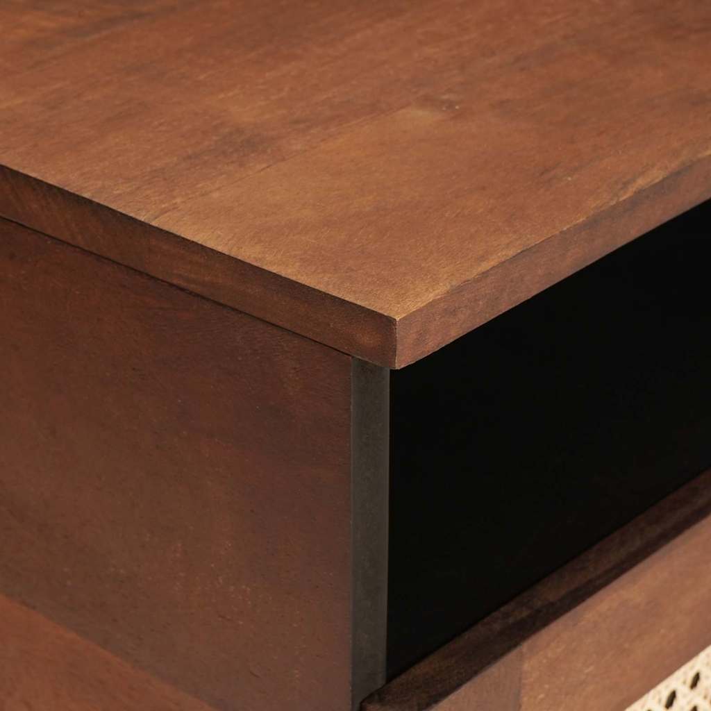 Kaffee-Tische Braun 80 x 54 x 40 cm Rohr und massives Mangoholz