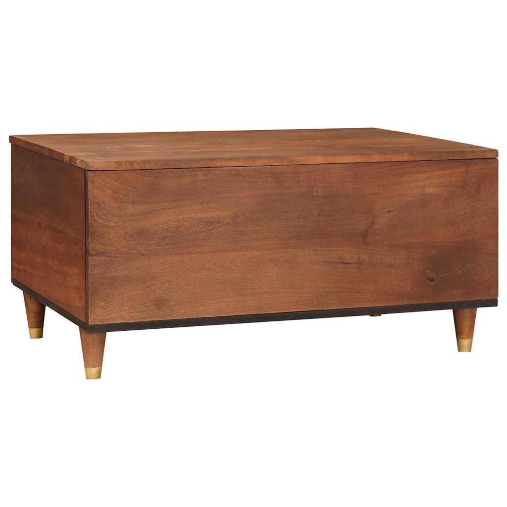 Kaffee-Tische Braun 80 x 54 x 40 cm Rohr und massives Mangoholz