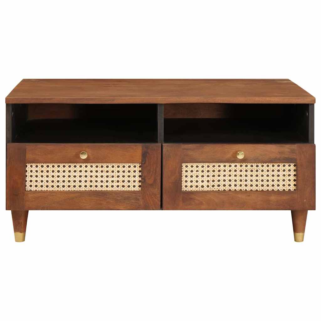 Kaffee-Tische Braun 80 x 54 x 40 cm Rohr und massives Mangoholz