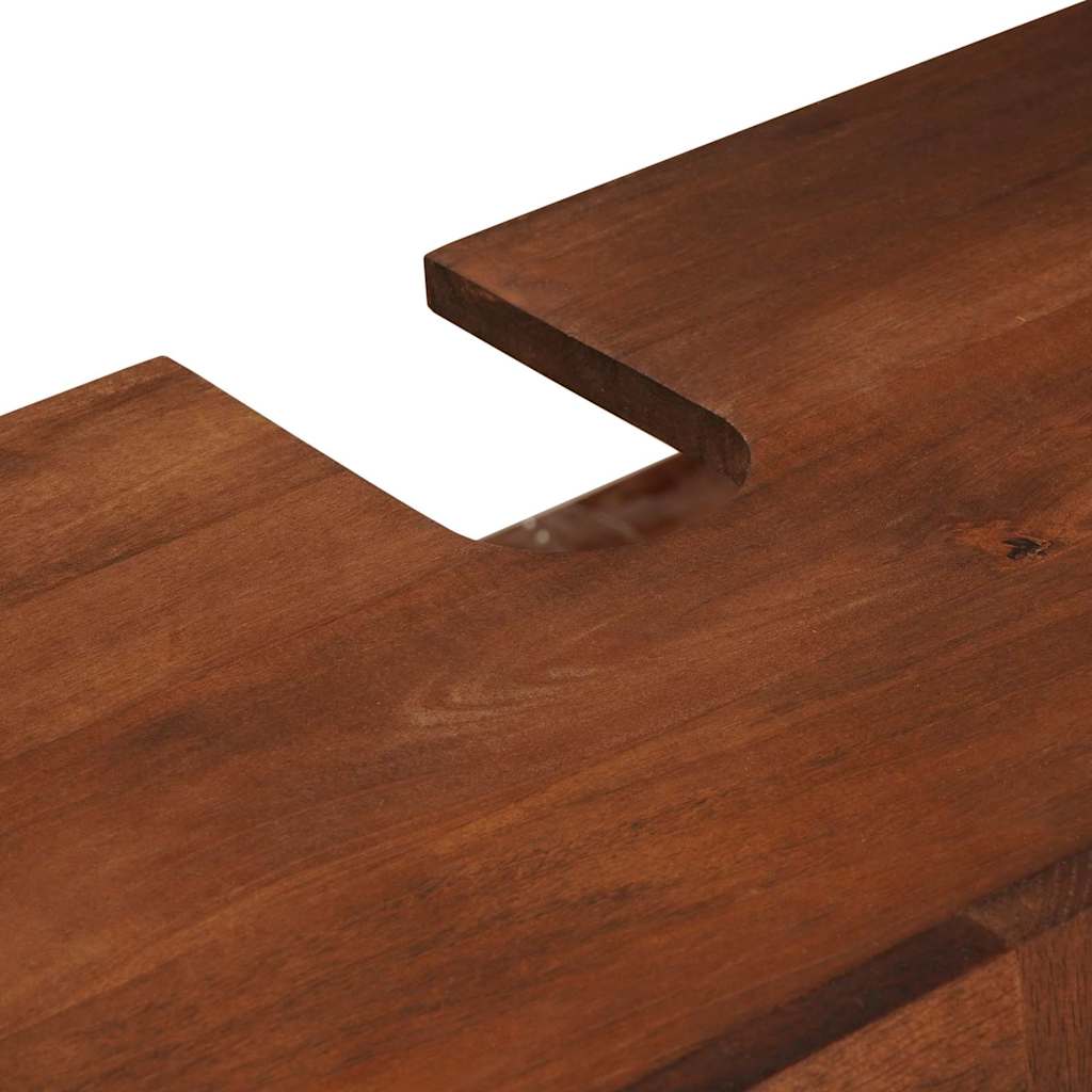 Spülenschrank mit Regal mit Speicher Braun 62 x 33 x 58 cm