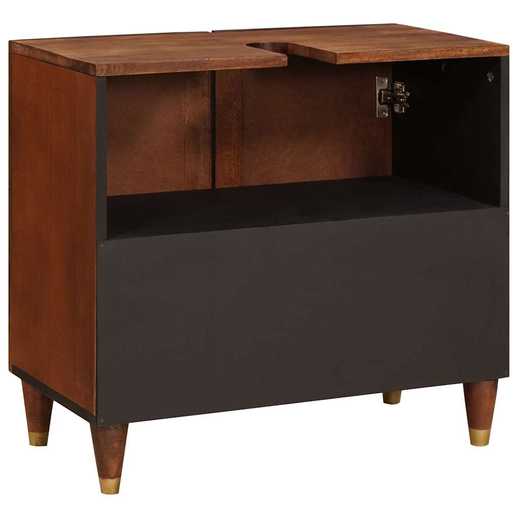 Spülenschrank mit Regal mit Speicher Braun 62 x 33 x 58 cm