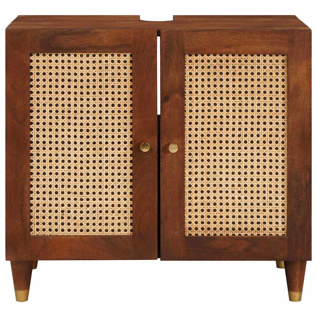 Spülenschrank mit Regal mit Speicher Braun 62 x 33 x 58 cm