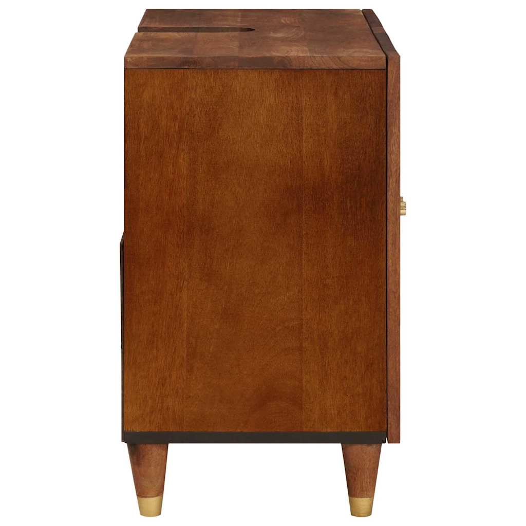Spülenschrank mit Regal mit Speicher Braun 62 x 33 x 58 cm