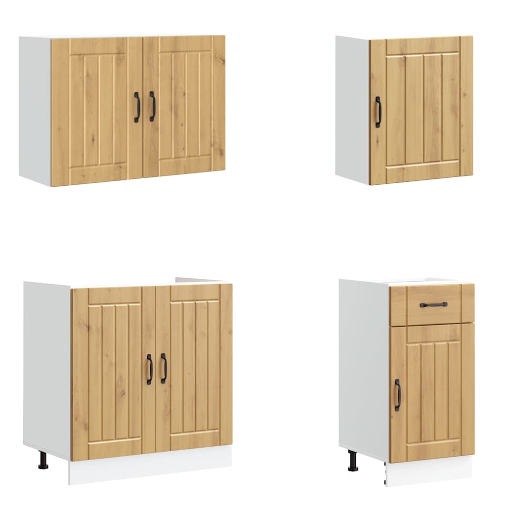 7-tlg. Küchenschrank-Set Lucca Artisan-Eiche Holzwerkstoff