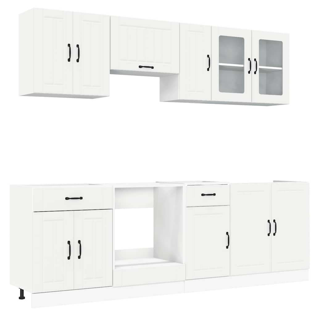 8-tlg. Küchenschrank-Set Kalmar Weiß Holzwerkstoff