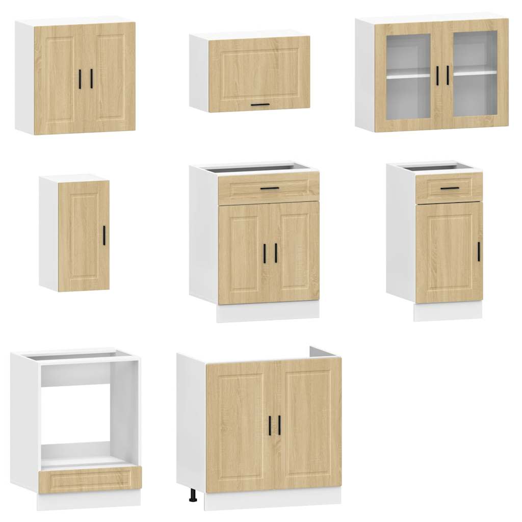 8-tlg. Küchenschrank-Set Porto Sonoma-Eiche Holzwerkstoff