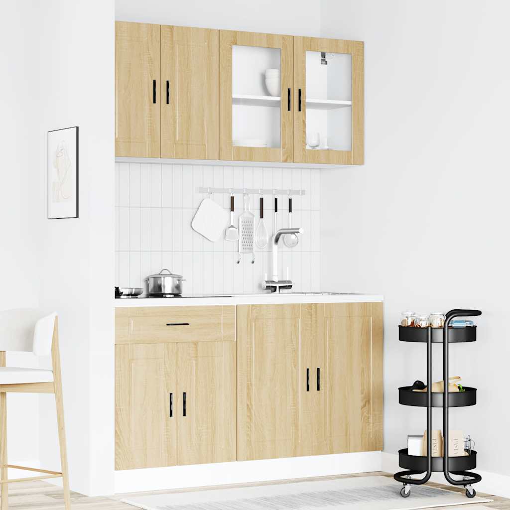 4-tlg. Küchenschrank-Set Porto Sonoma-Eiche Holzwerkstoff