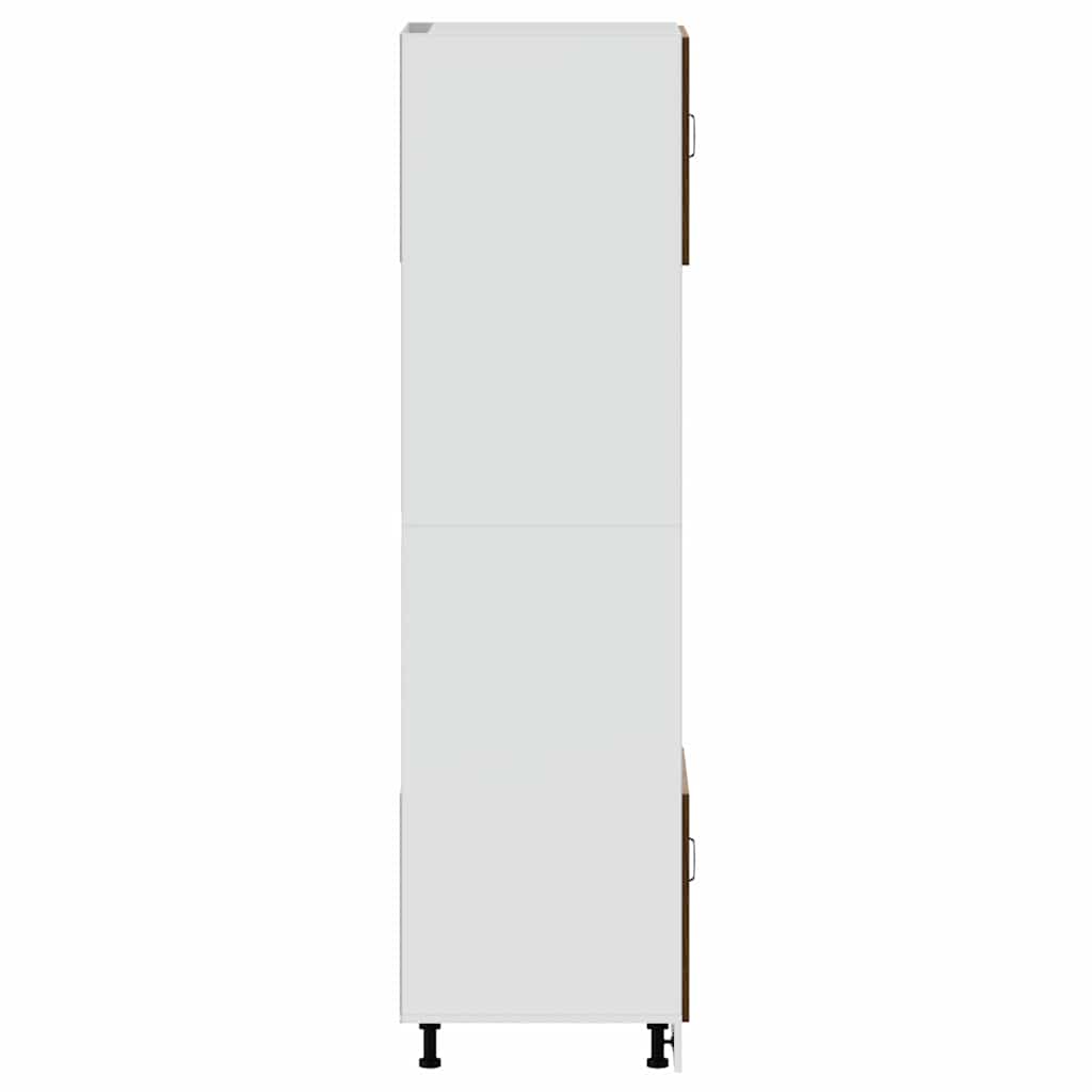 Built-in stove cabinets (2 pieces) in Lucca brown oak look, wood-based material