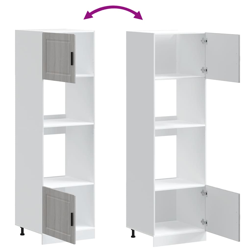 Built-in stove cabinets 2 pcs. Porto Grey Sonoma wood material