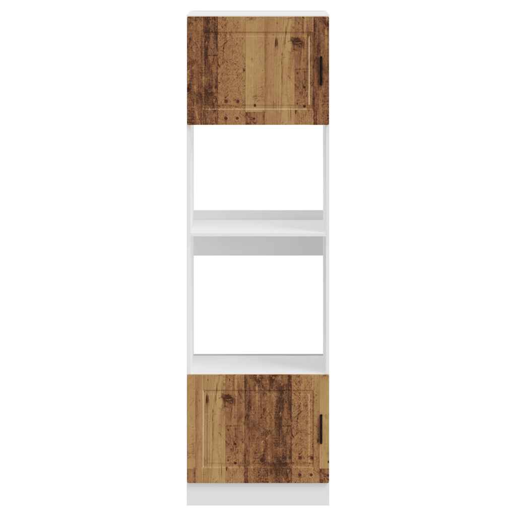 Built-in stove cabinets 2 pcs. Porto reclaimed wood look wood material