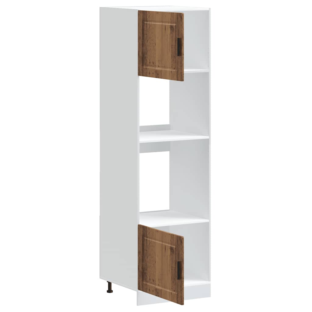 Built-in stove cabinets 2 pcs. Porto reclaimed wood look wood material