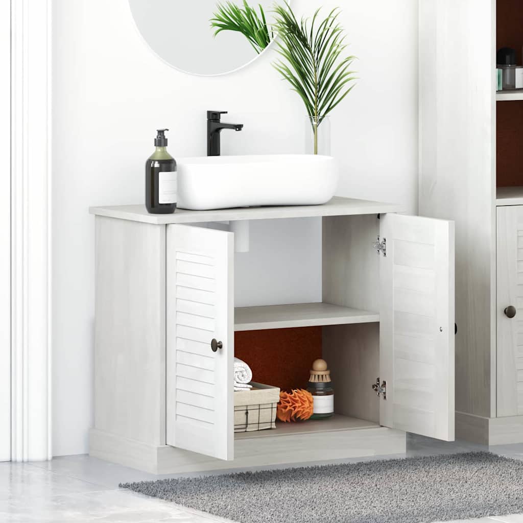 Waschbecken-Schränkchen VIGO Antik Weiß 67,5 x 34 x 59 cm
