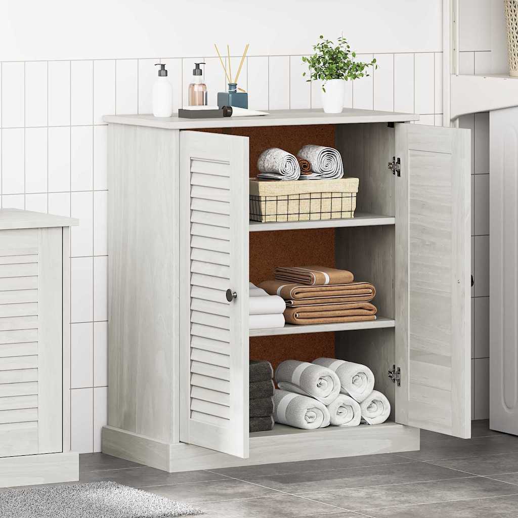 Badezimmer Schrank mit Speicher VIGO Weiß 67,5 x 34 x 80 cm