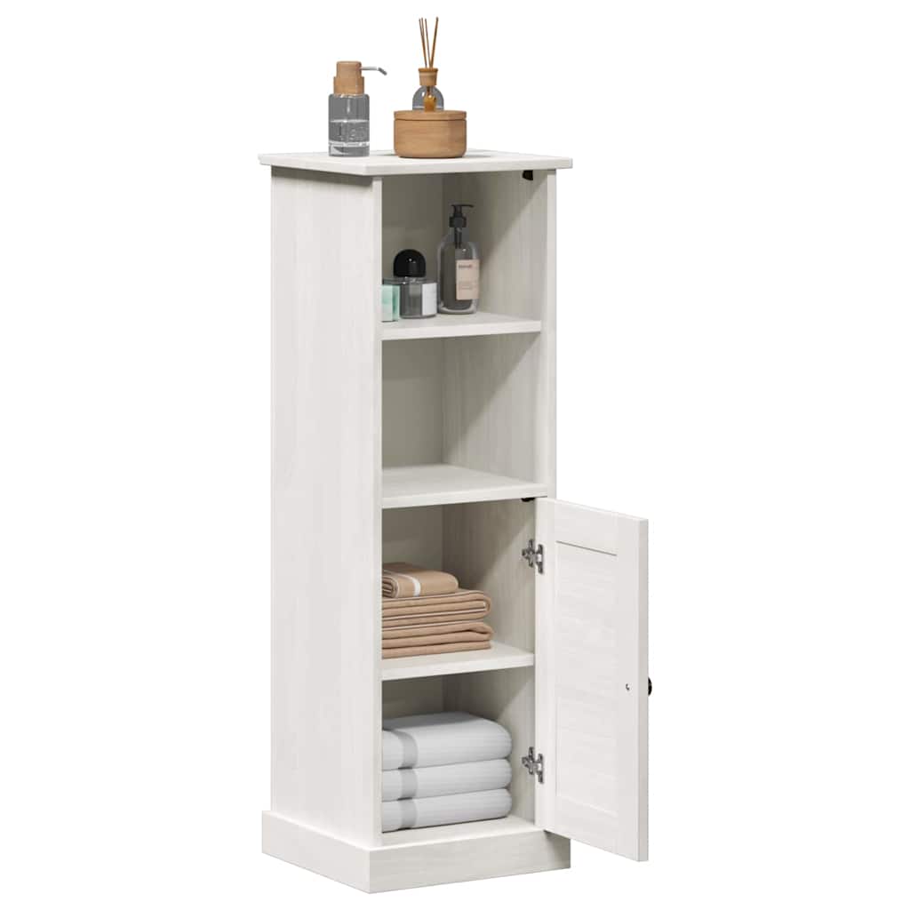 Badezimmer Schrank VIGO Weiß 37 x 34 x 110 cm Massivholz Kiefer