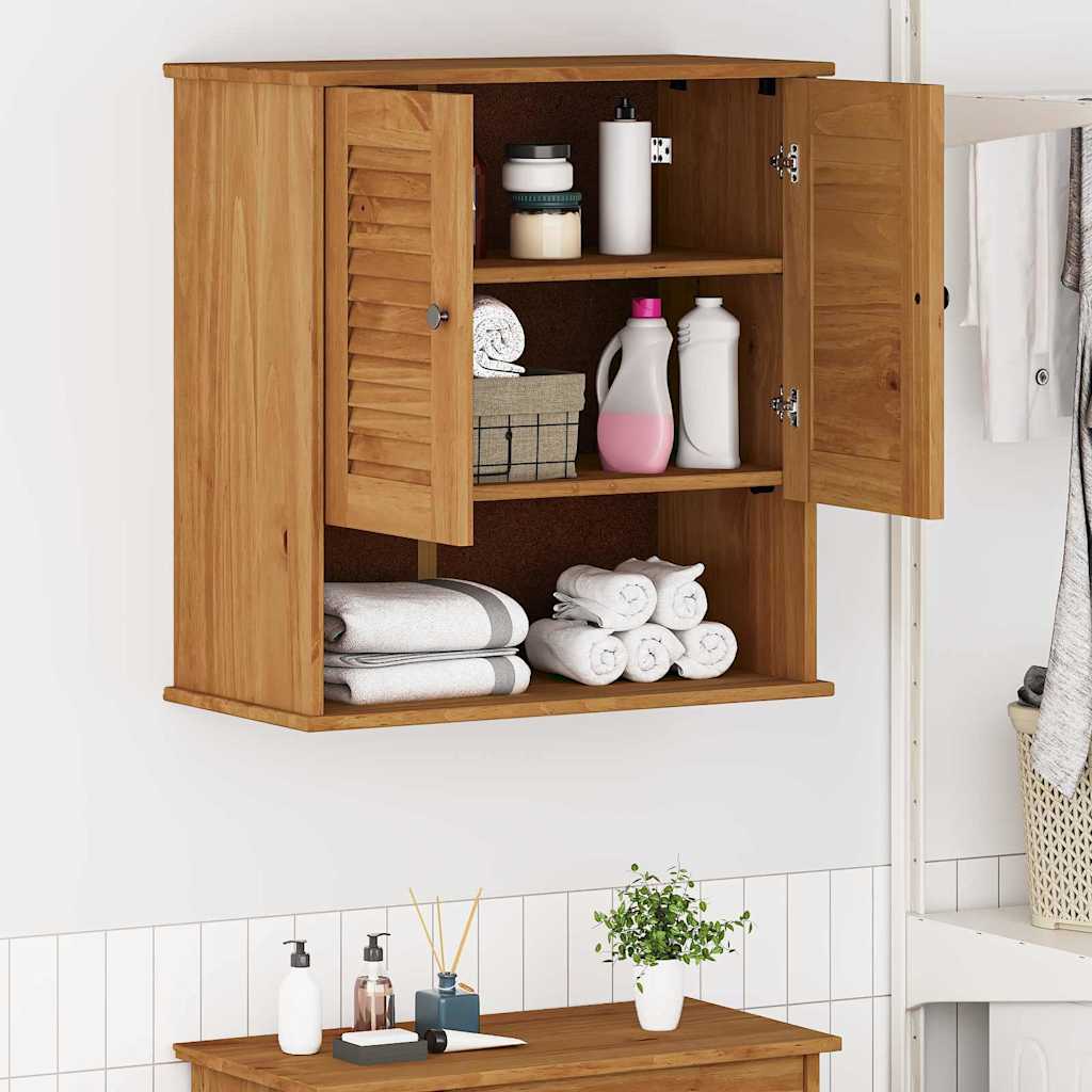 Wandmontierter Badezimmerschrank Wandmontiert VIGO Honigbraun