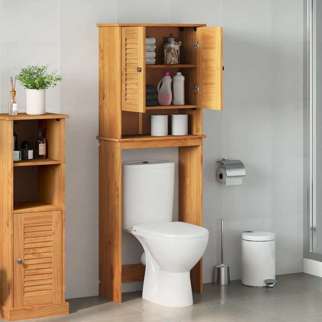 WC-Schränke VIGO Honigbraun 60 x 27 x 161 cm Massivholz Kiefer