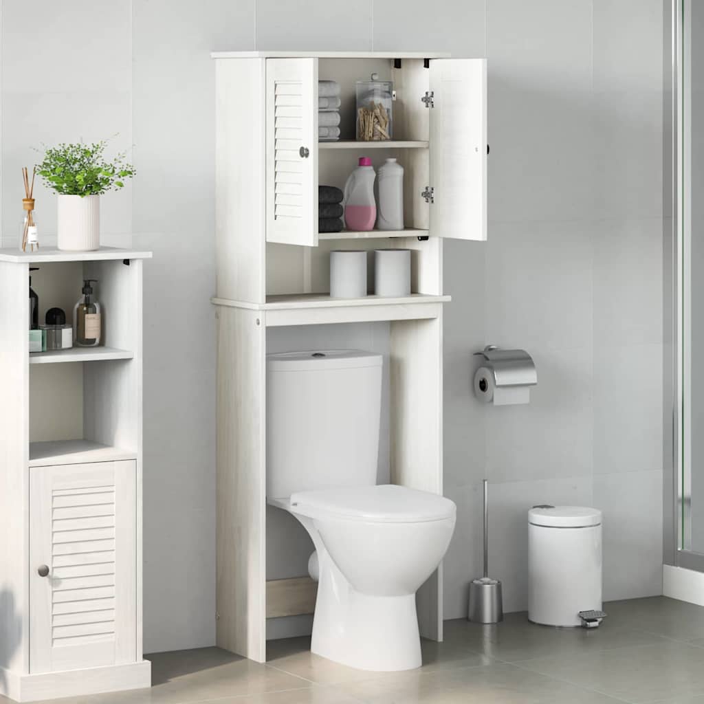 WC-Schränke VIGO Weiß 60 x 27 x 161 cm Massivholz Kiefer