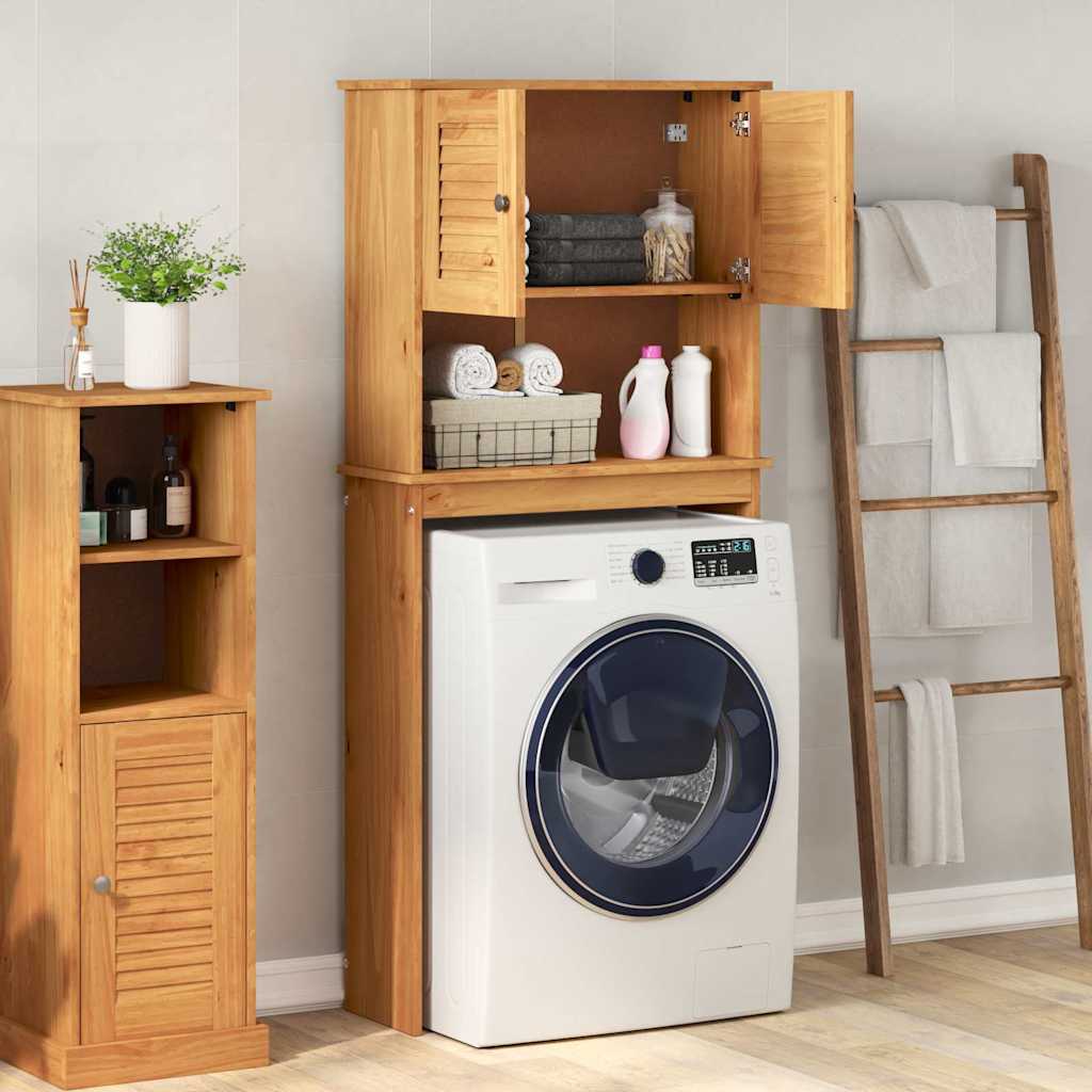 Waschmaschinen-Schrank VIGO Honigbraun 72,5 x 27 x 161 cm