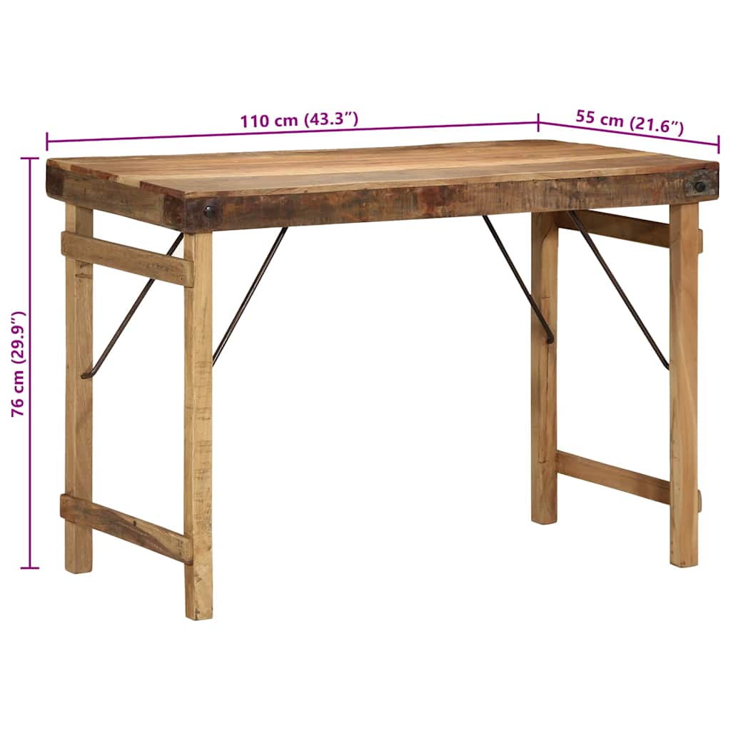 Esstisch Braun 110 x 55 x 76 cm recyceltes Massivholz