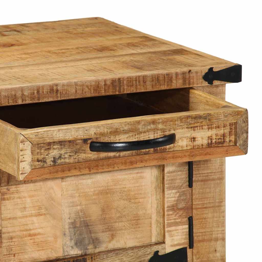 Couchtisch with Drawer Braun 90 x 50 x 40 cm Massivholz Mango