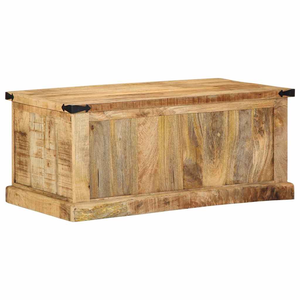 Couchtisch with Drawer Braun 90 x 50 x 40 cm Massivholz Mango