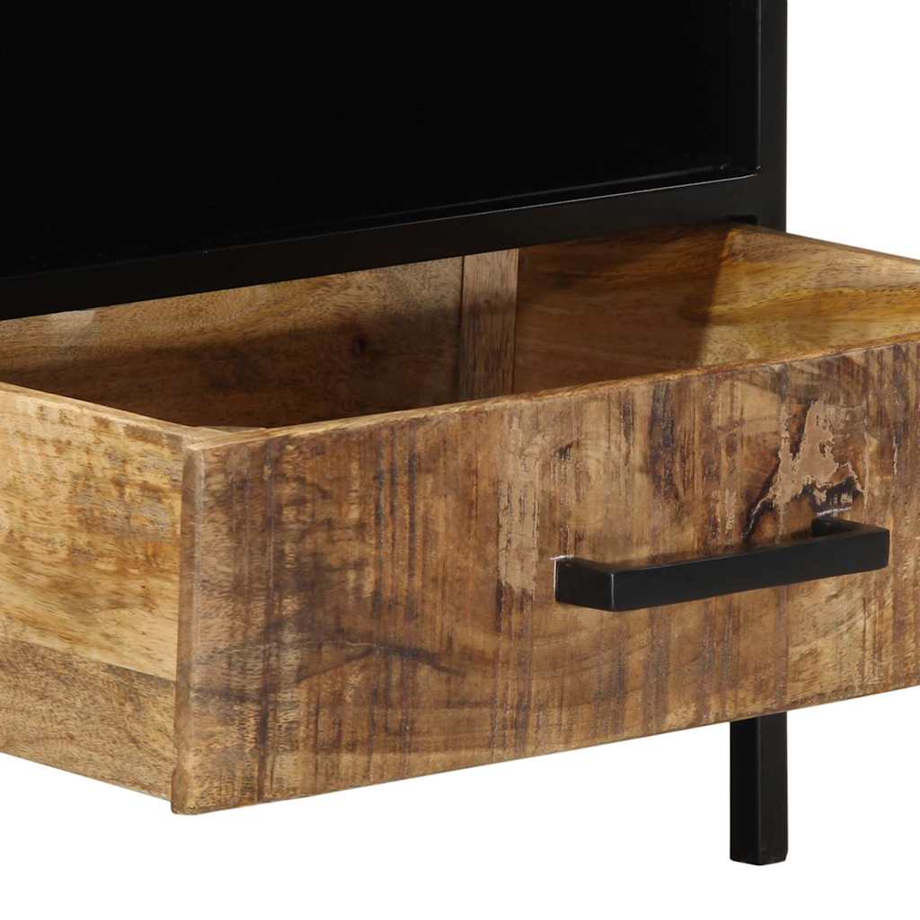Couchtisch with Drawer Braun 90 x 50 x 40 cm Massivholz Mango