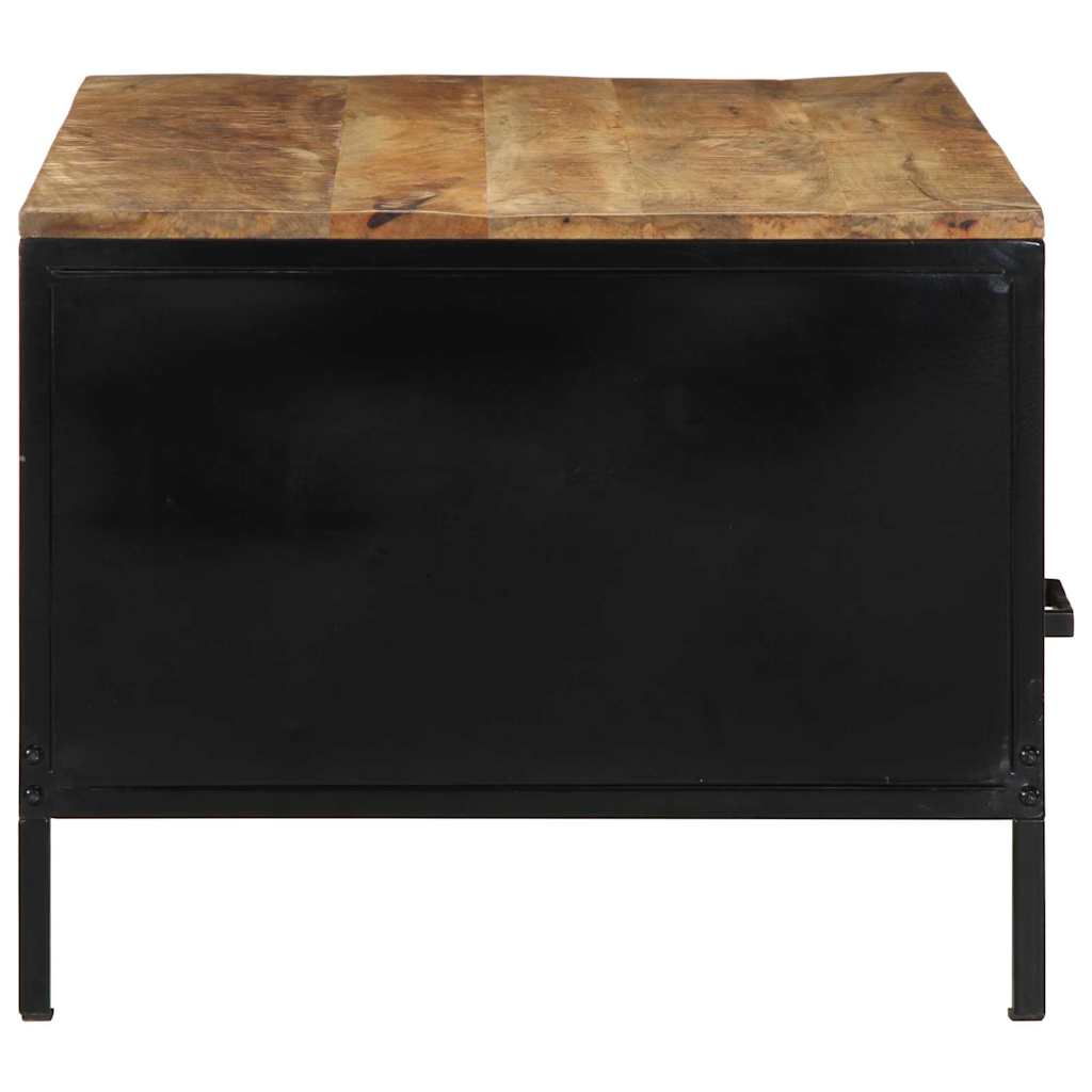 Couchtisch with Drawer Braun 90 x 50 x 40 cm Massivholz Mango