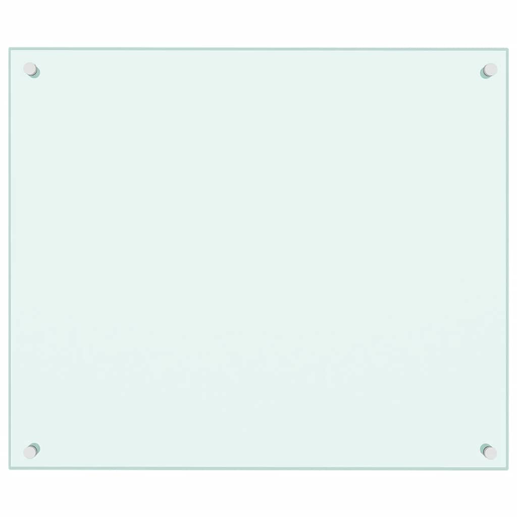 Küchenrückwände 2 Stk. Weiß 70x60 cm Hartglas