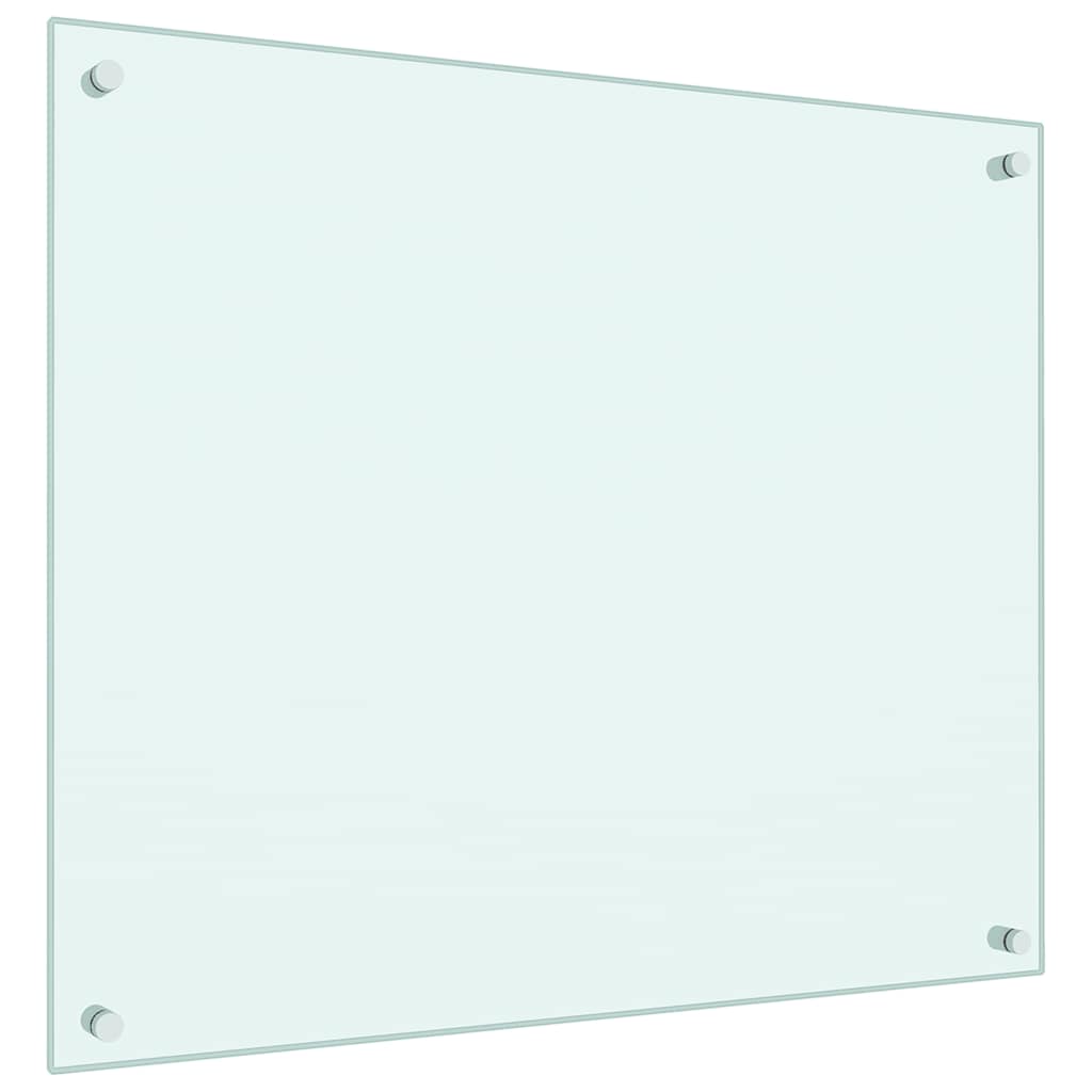 Küchenrückwände 2 Stk. Weiß 70x60 cm Hartglas