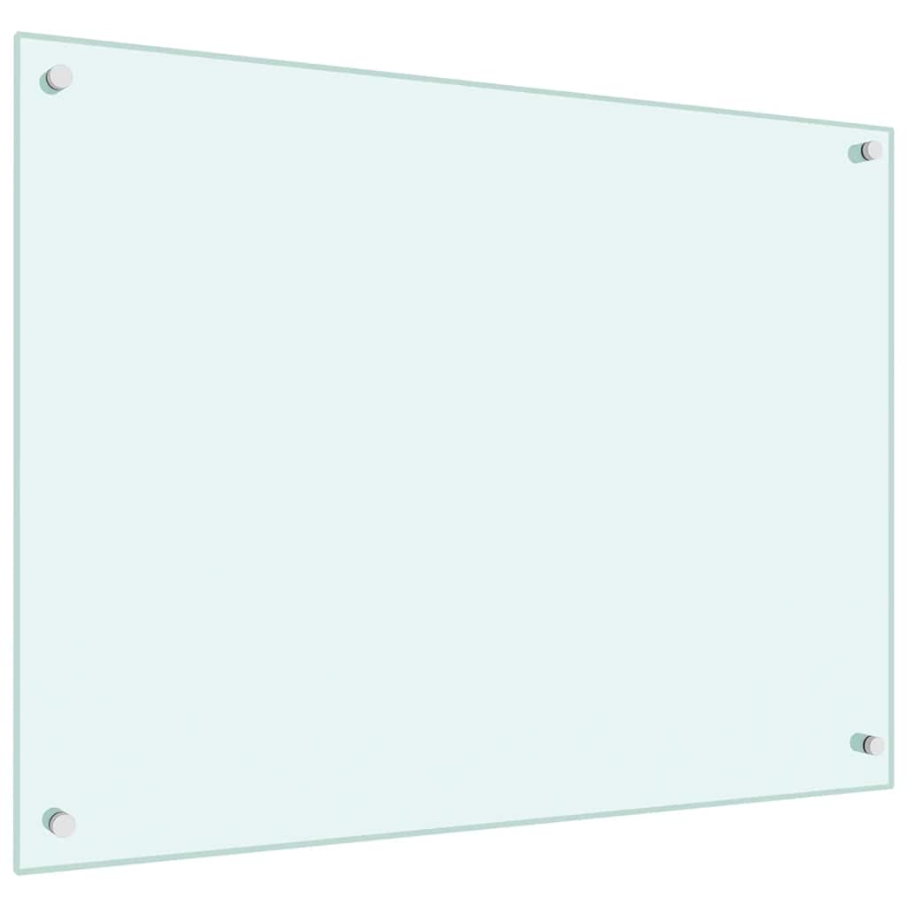 Küchenrückwände 2 Stk. Weiß 80x60 cm Hartglas