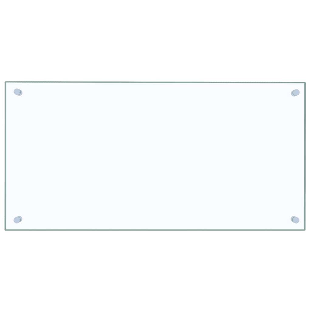 Küchenrückwände 2 Stk. Transparent 80x40 cm Hartglas