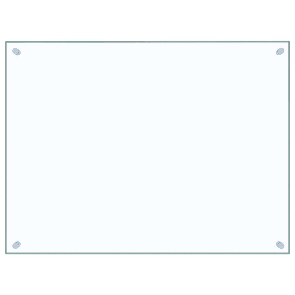 Küchenrückwände 2 Stk. Transparent 80x60 cm Hartglas