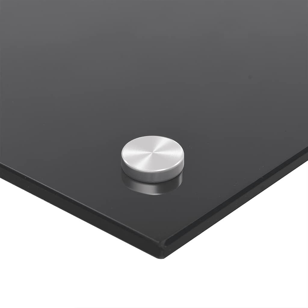 Küchenrückwände 2 Stk. Schwarz 70x40 cm Hartglas