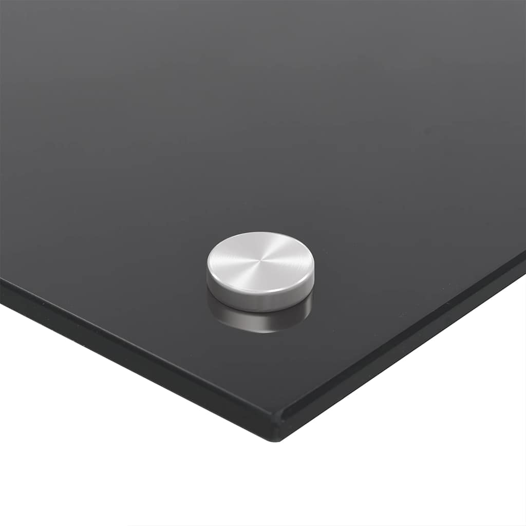 Küchenrückwände 2 Stk. Schwarz 80x40 cm Hartglas