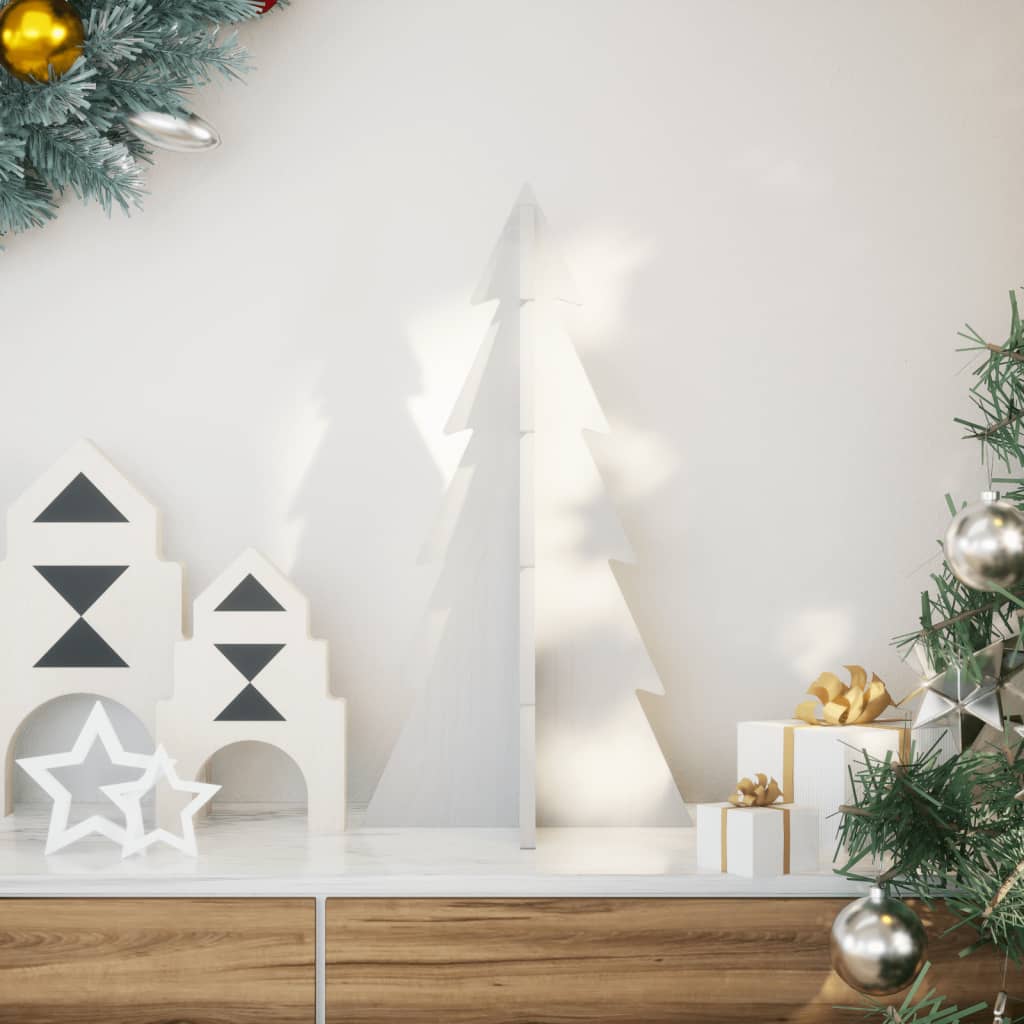 Christmas tree wood for decoration 59.5 cm solid pine wood
