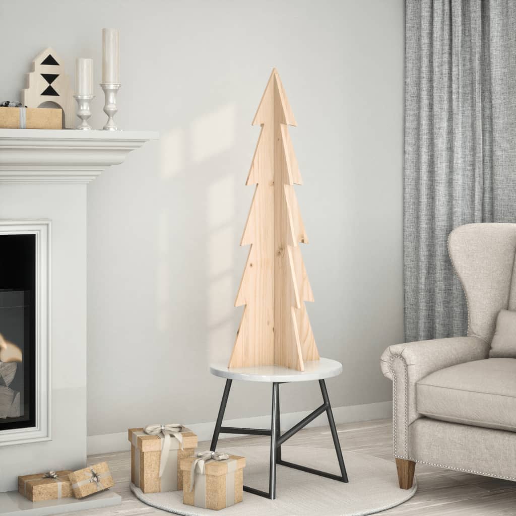 Christmas tree to decorate 112 cm solid pine wood