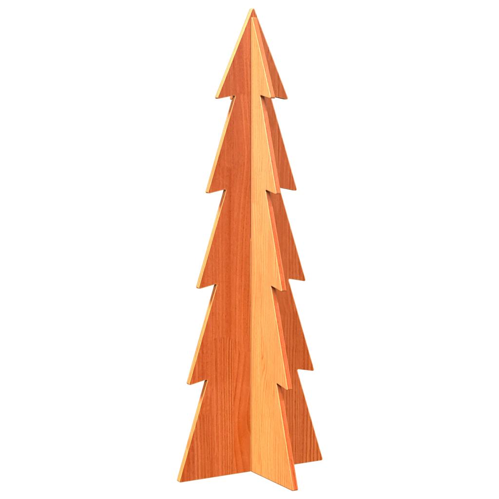 Christmas tree to decorate wax brown 112cm solid pine wood