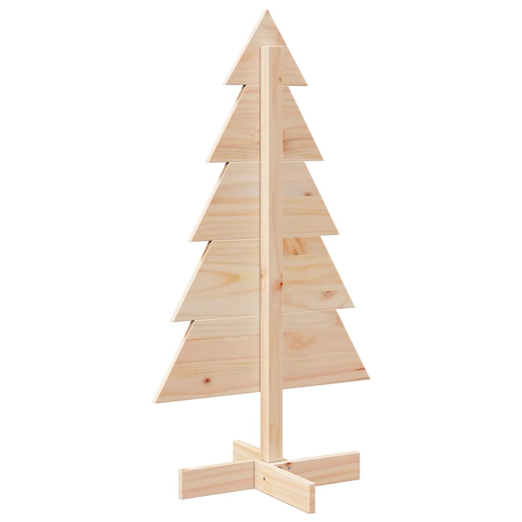 Christmas tree wood for decoration 100 cm solid pine wood