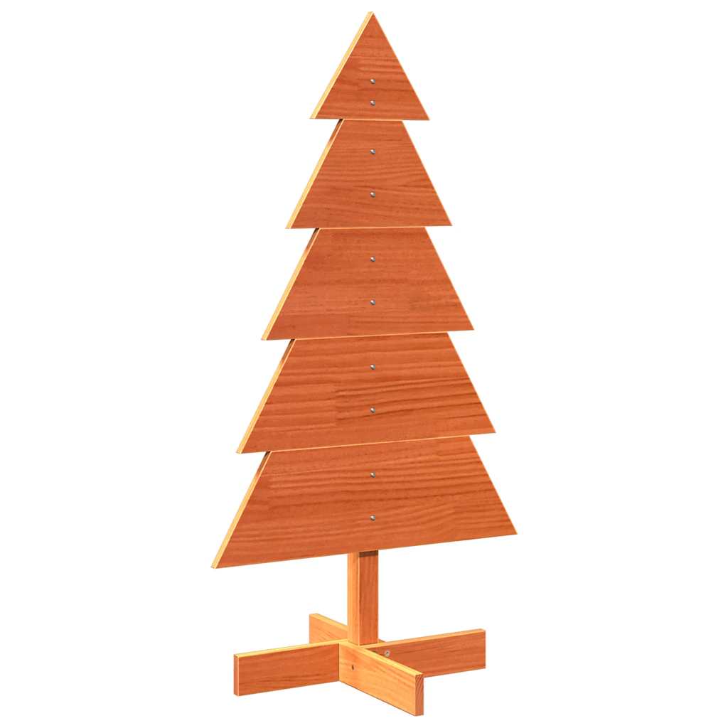 Christmas tree to decorate wax brown 100cm solid pine wood